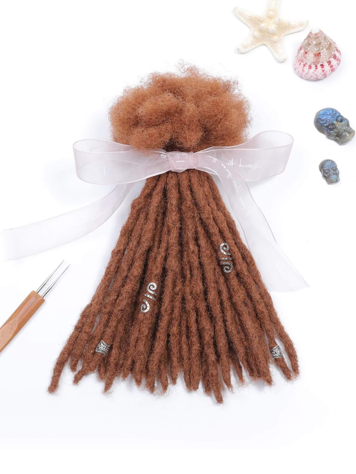 Premium Quality Anwi Textured Human Hair Loc Extensions Caramel