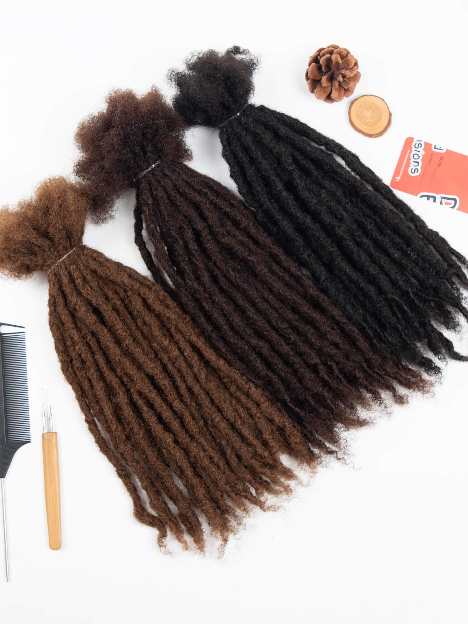 70 Locs Bundle 100% Human Hair Coil Tips Textured Loc 