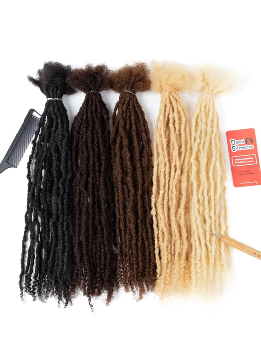 anwi textured human hair loc extensions with curly ends