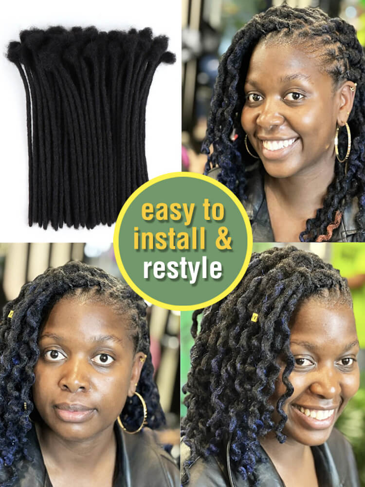 Extra Small Human Hair Loc Extensions