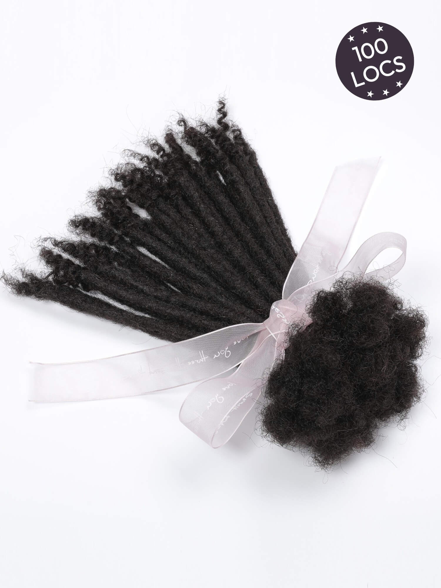 100 Locs Bundle Human Hair Loc Extensions with Curly Ends – D.E