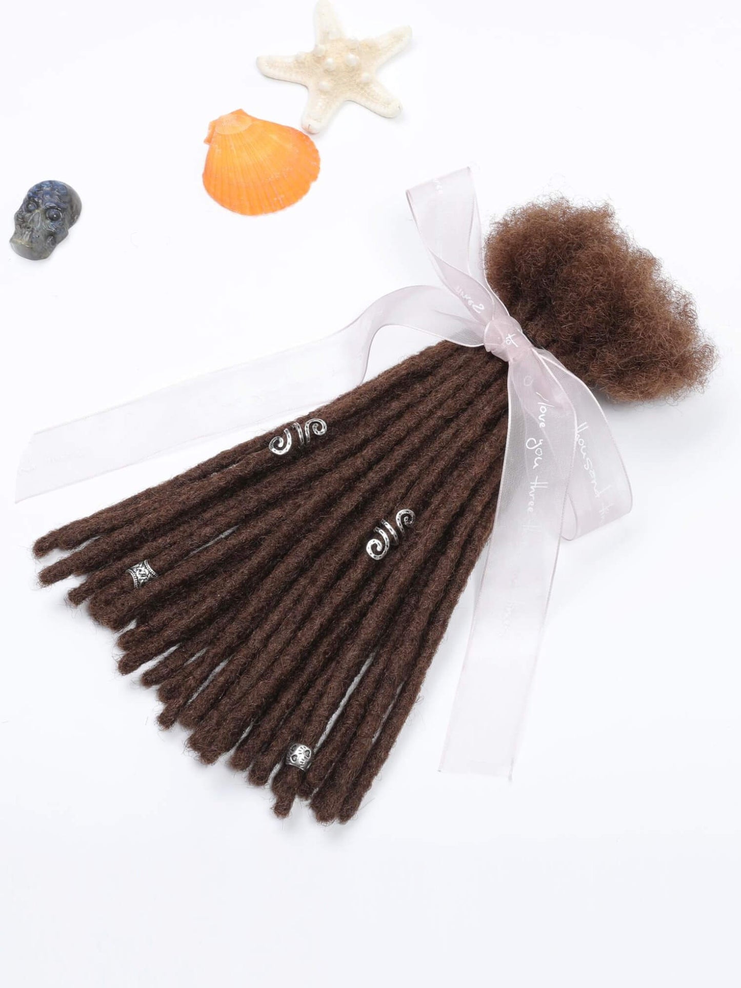 medium brown color human loc extensions
