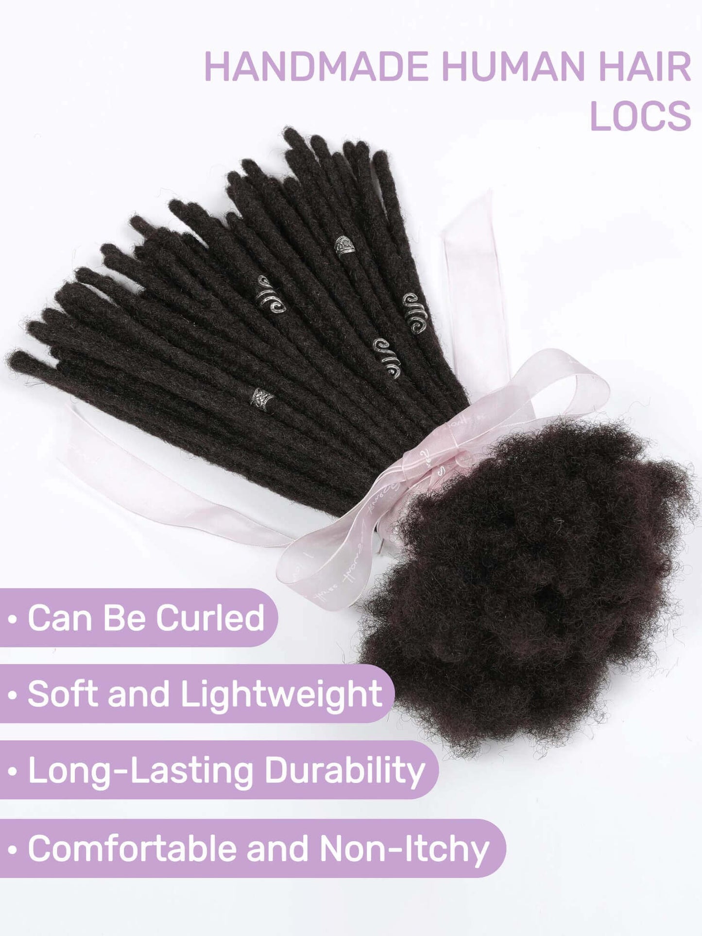 natural black human hair loc extensions standard locs