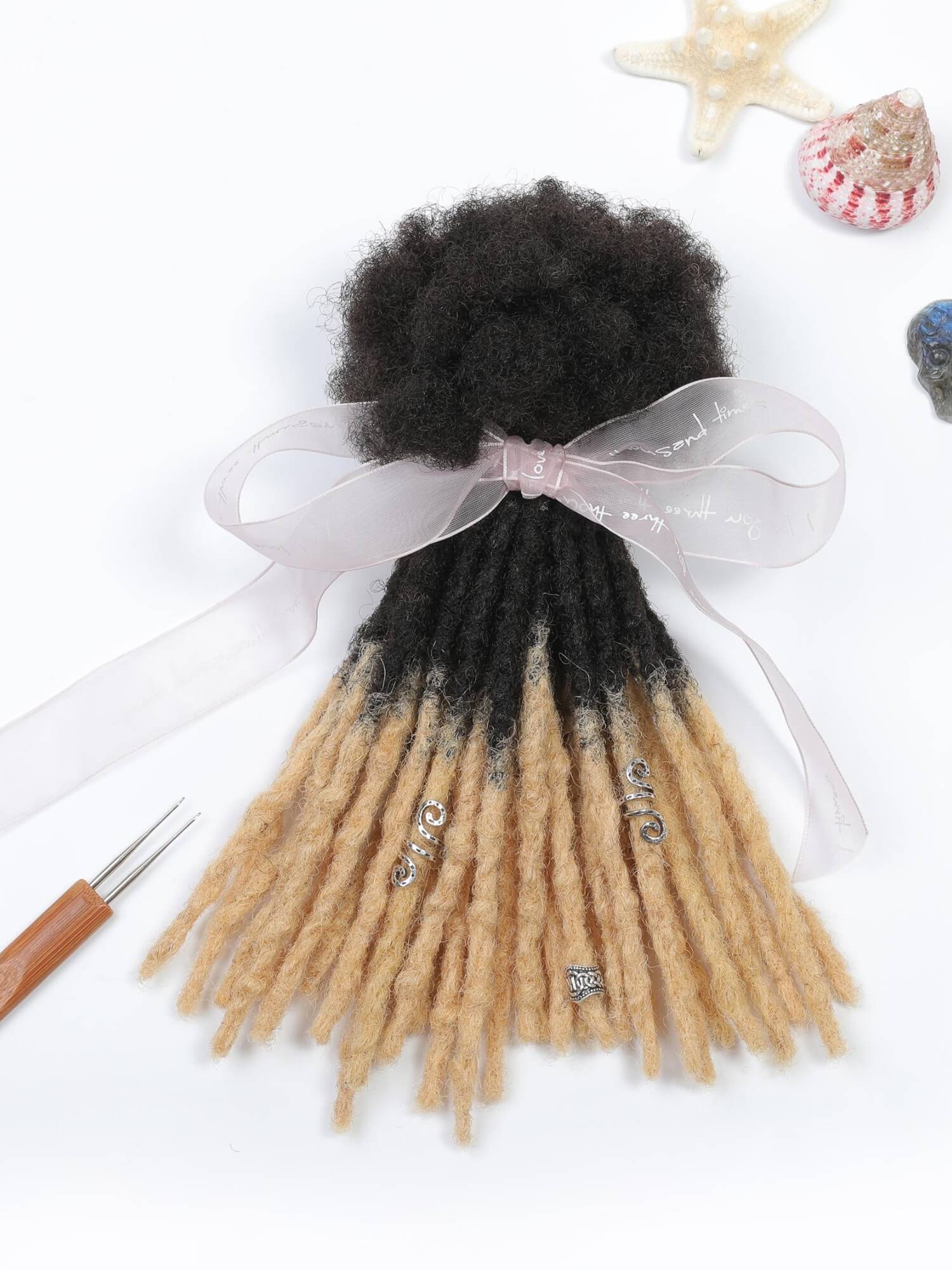 Ombre T1B/27 Honey Blonde Tips Anwi Textured Human Hair Loc  display picture 2
