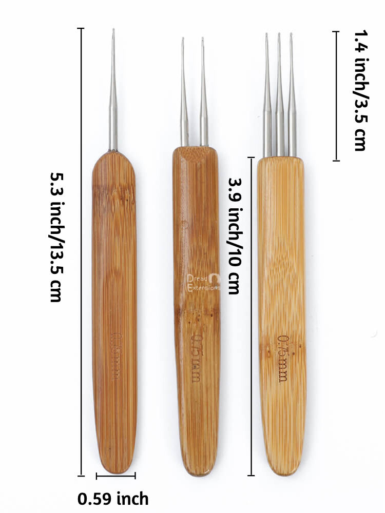 Dreadlock Needle 6 Set (1 Hook 2 Hooks 3 Hooks)