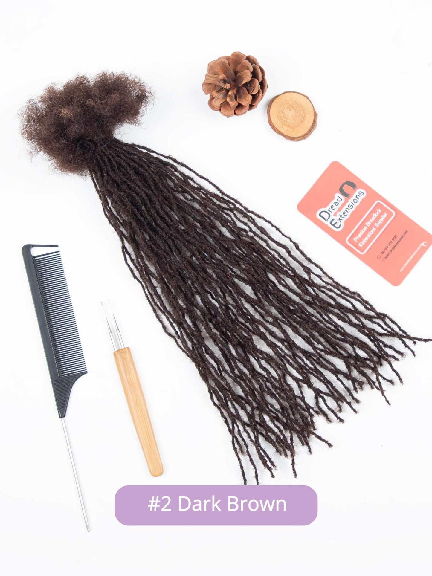 0.1cm sisterloc extensions human hair dark brown