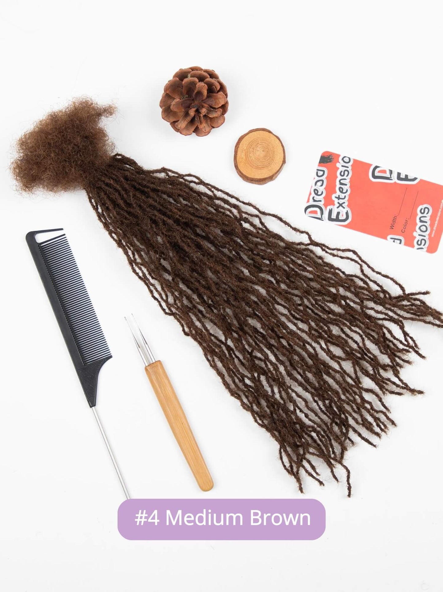 0.1cm sisterloc extensions human hair medium brown