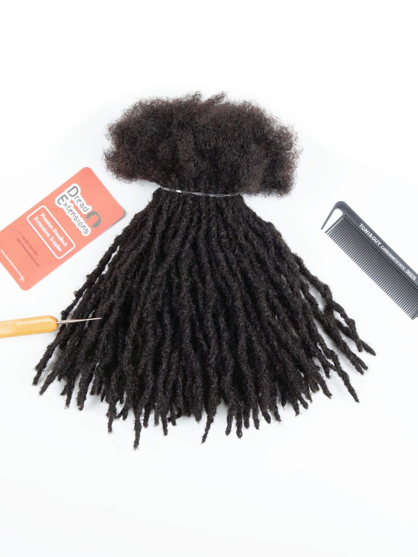 0.3-0.4cm size anwi textured loc extensions natural black