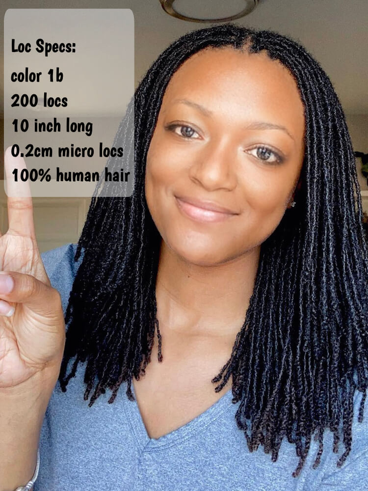 Popular Natural Color Human Hair Micro Loc Extensions - Dread Extensions