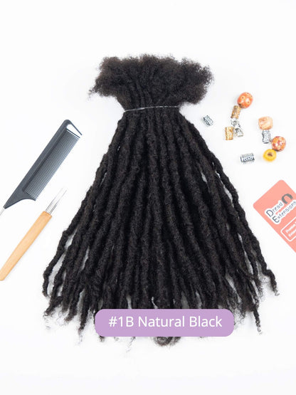 coil tips human hair textured loc extensions natural black