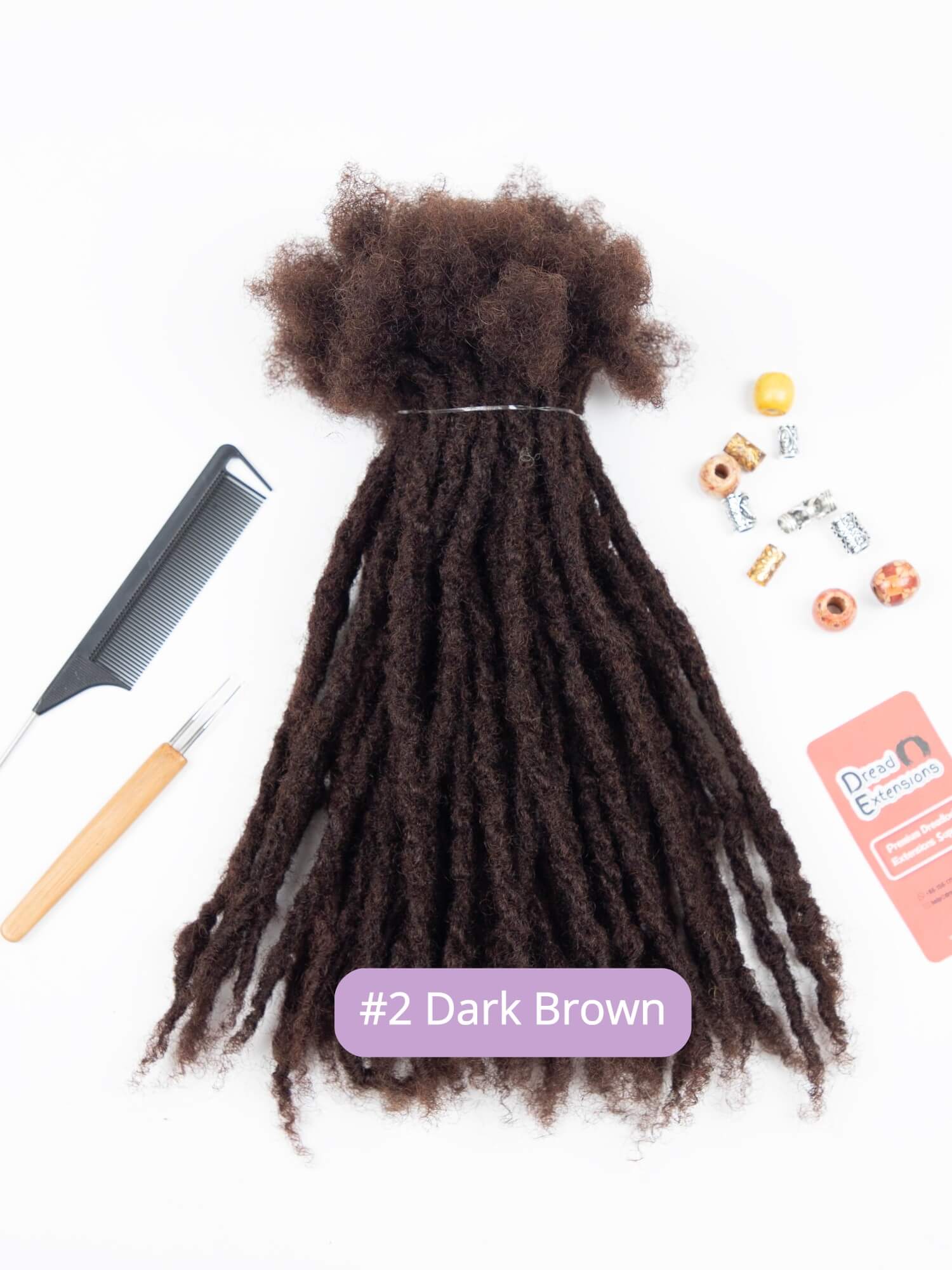 coil tips human hair textured loc extensions dark brown