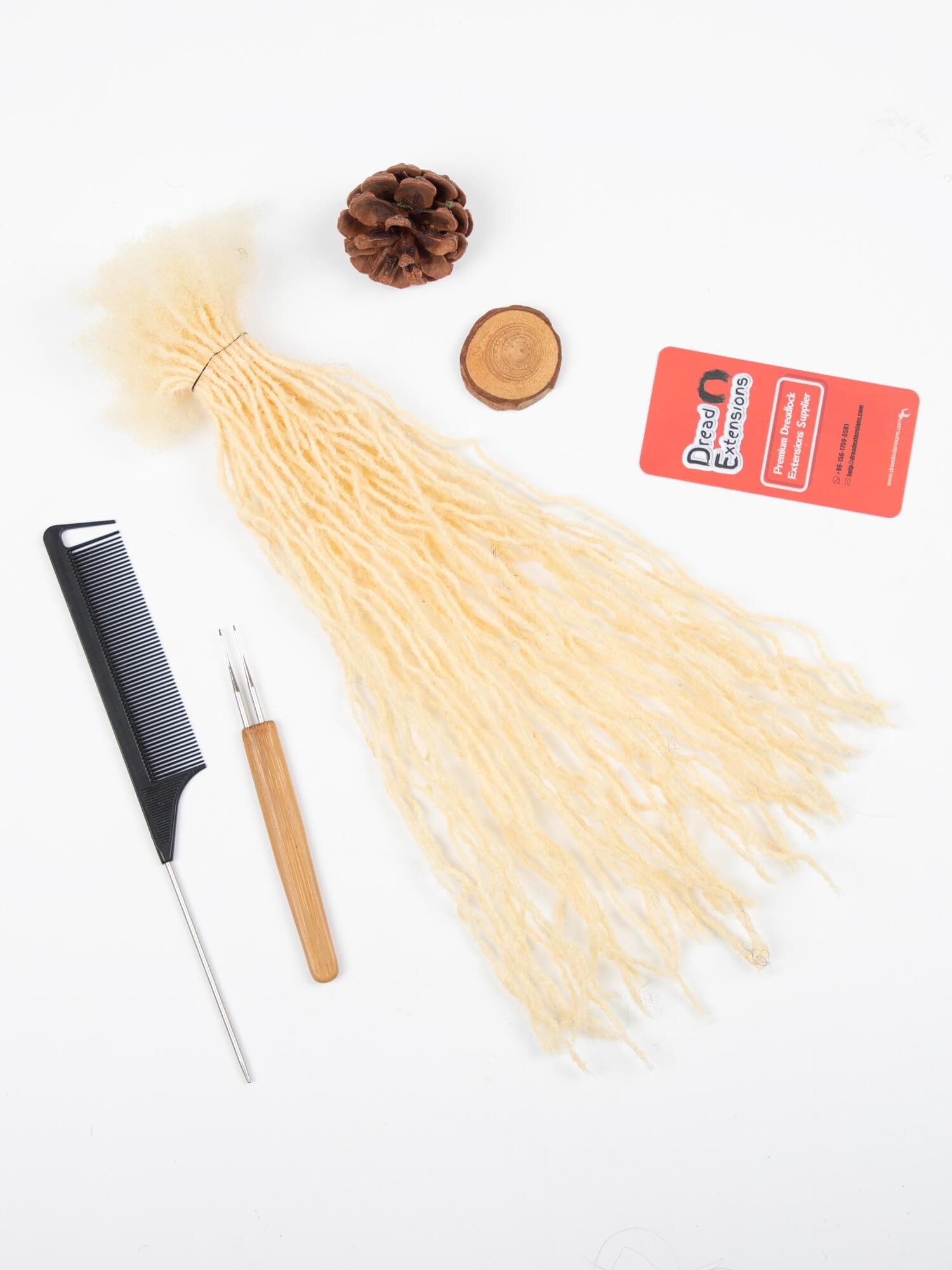 613 blonde 0.1cm sisterloc extensions human hair 1