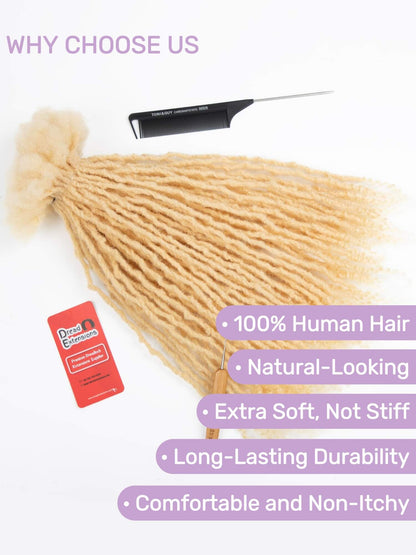 613 blonde anwi textured loc extensions human hair with curly ends 2