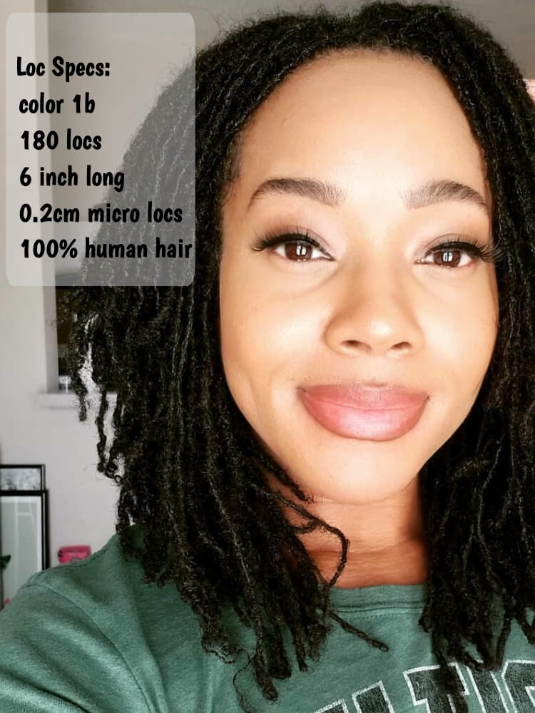 Popular Natural Color Human Hair Micro Loc Extensions - Dread