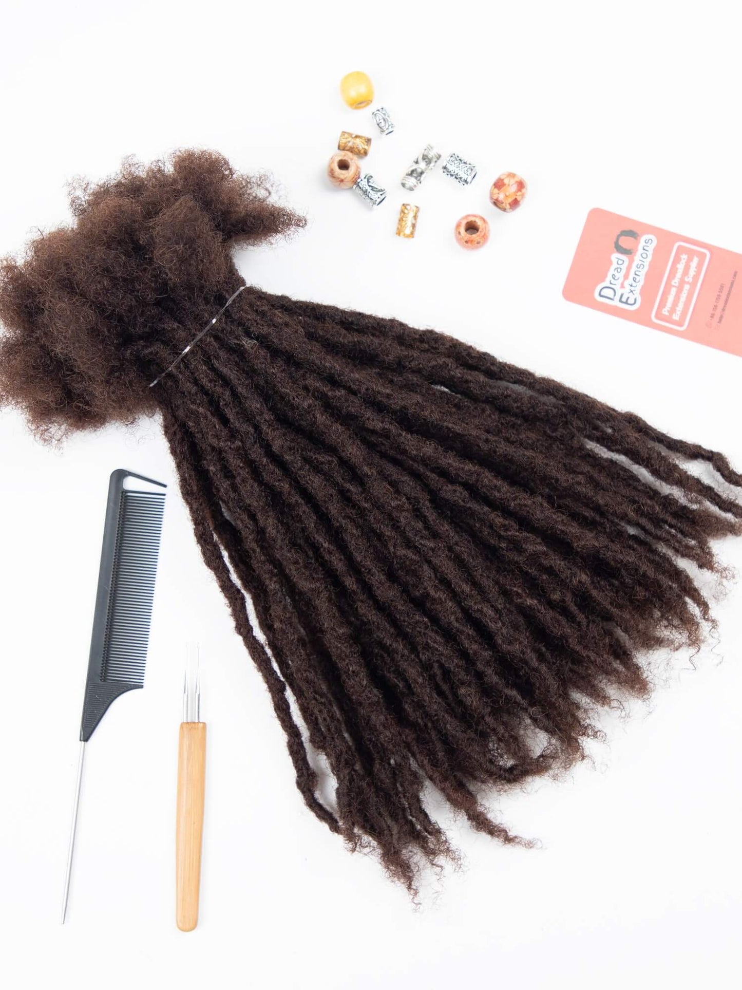 Dark Brown Coil Tips Anwi Textured Loc Extensions 1