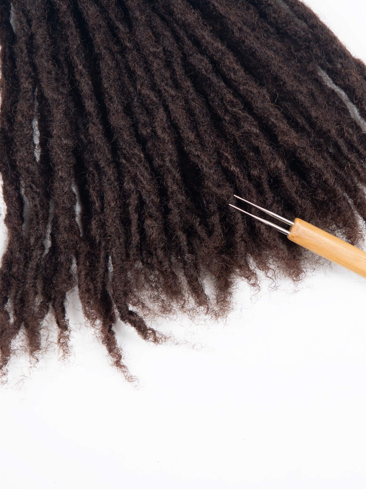 Dark Brown Coil Tips Anwi Textured Loc Extensions 3