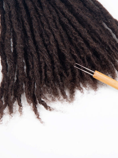 Dark Brown Coil Tips Anwi Textured Loc Extensions 3