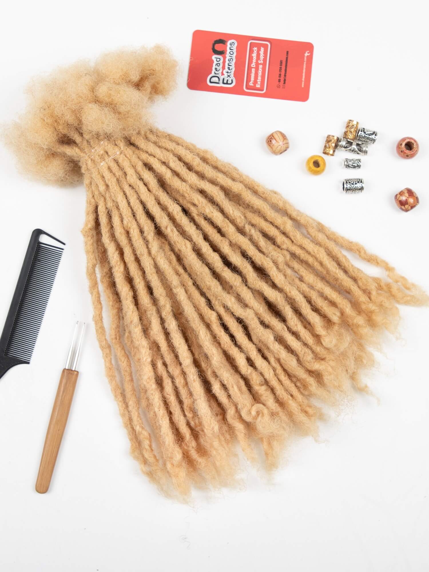 Honey Blonde Coil Tips Anwi Textured Loc Extensions 1