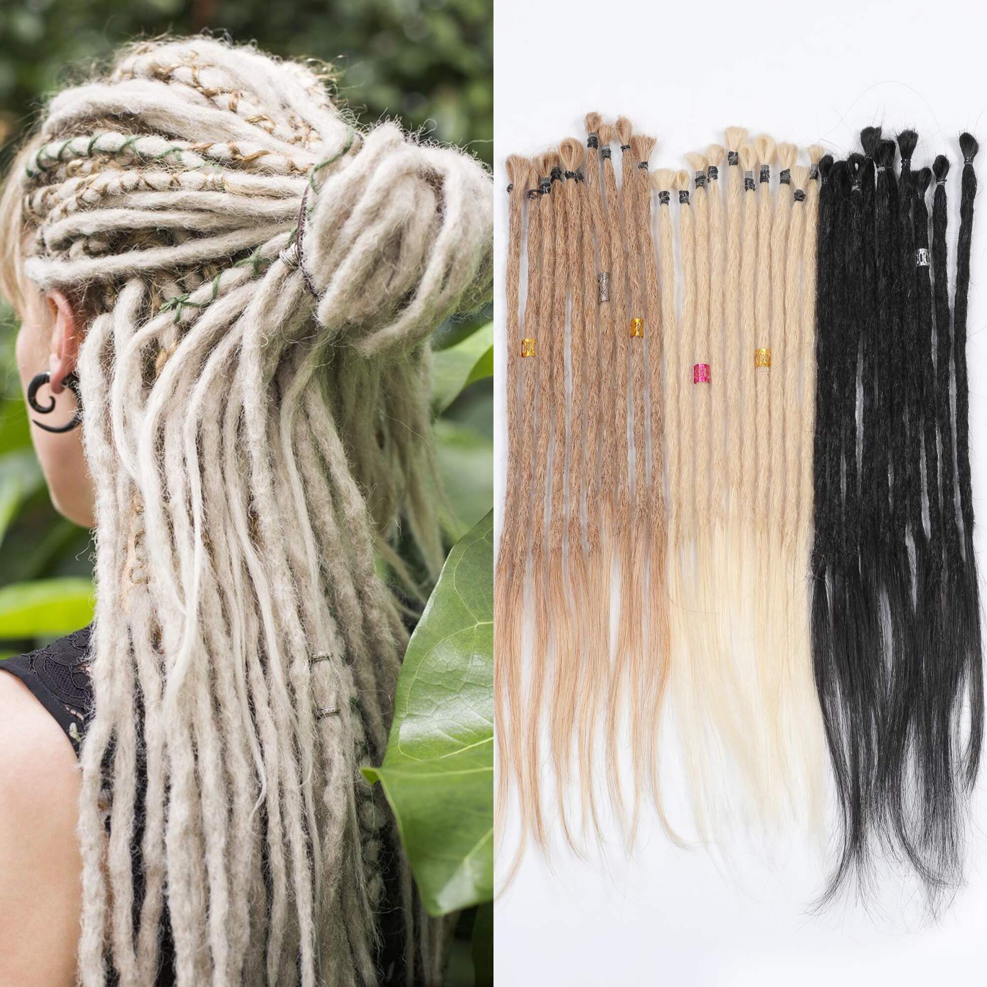 Handmade Dreads Locs Human Hair Dreadlock Extensions Straight Hair – D.E
