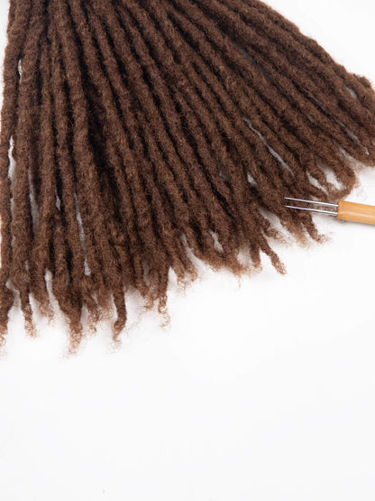 Medium Brown Coil Tips Anwi Textured Loc Extensions 3