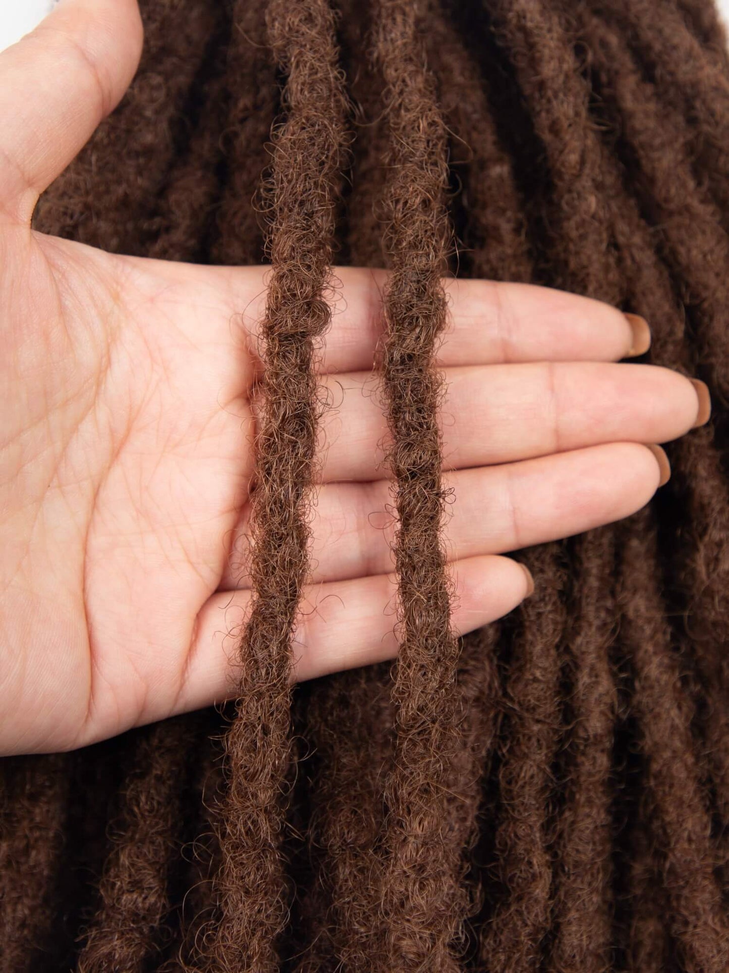 Medium Brown Coil Tips Anwi Textured Loc Extensions 1