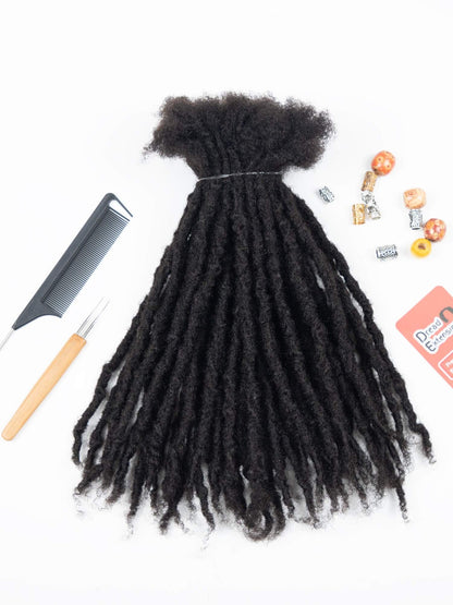 Natural Black Coil Tips Anwi Textured Loc Extensions