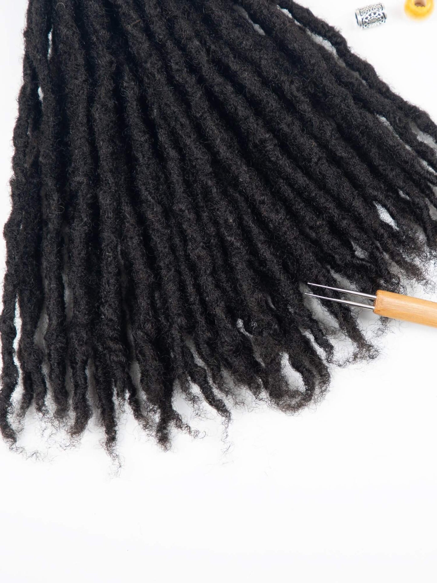 Natural Black Coil Tips Anwi Textured Loc Extensions 2