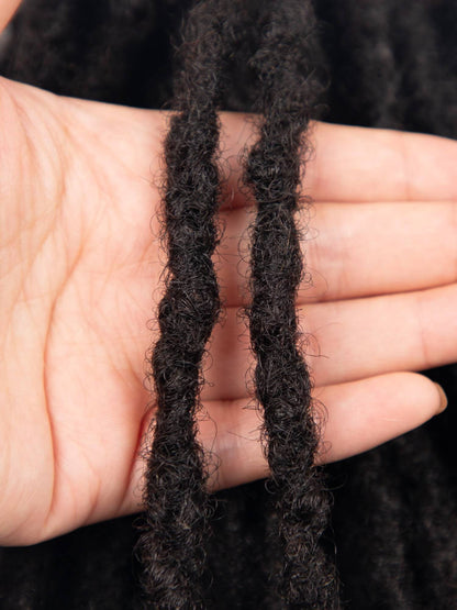 Natural Black Coil Tips Anwi Textured Loc Extensions 3