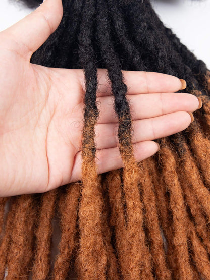 Ombre 1B/30 Coil Tips Anwi Textured Human Hair Loc Extensions 2