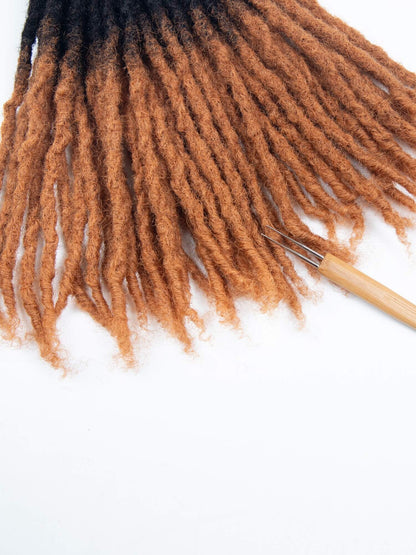 Ombre 1B/30 Coil Tips Anwi Textured Human Hair Loc Extensions 3