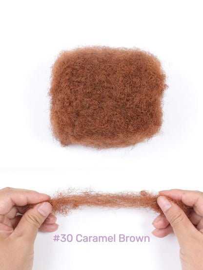 afro kinky bulk hair caramel brown