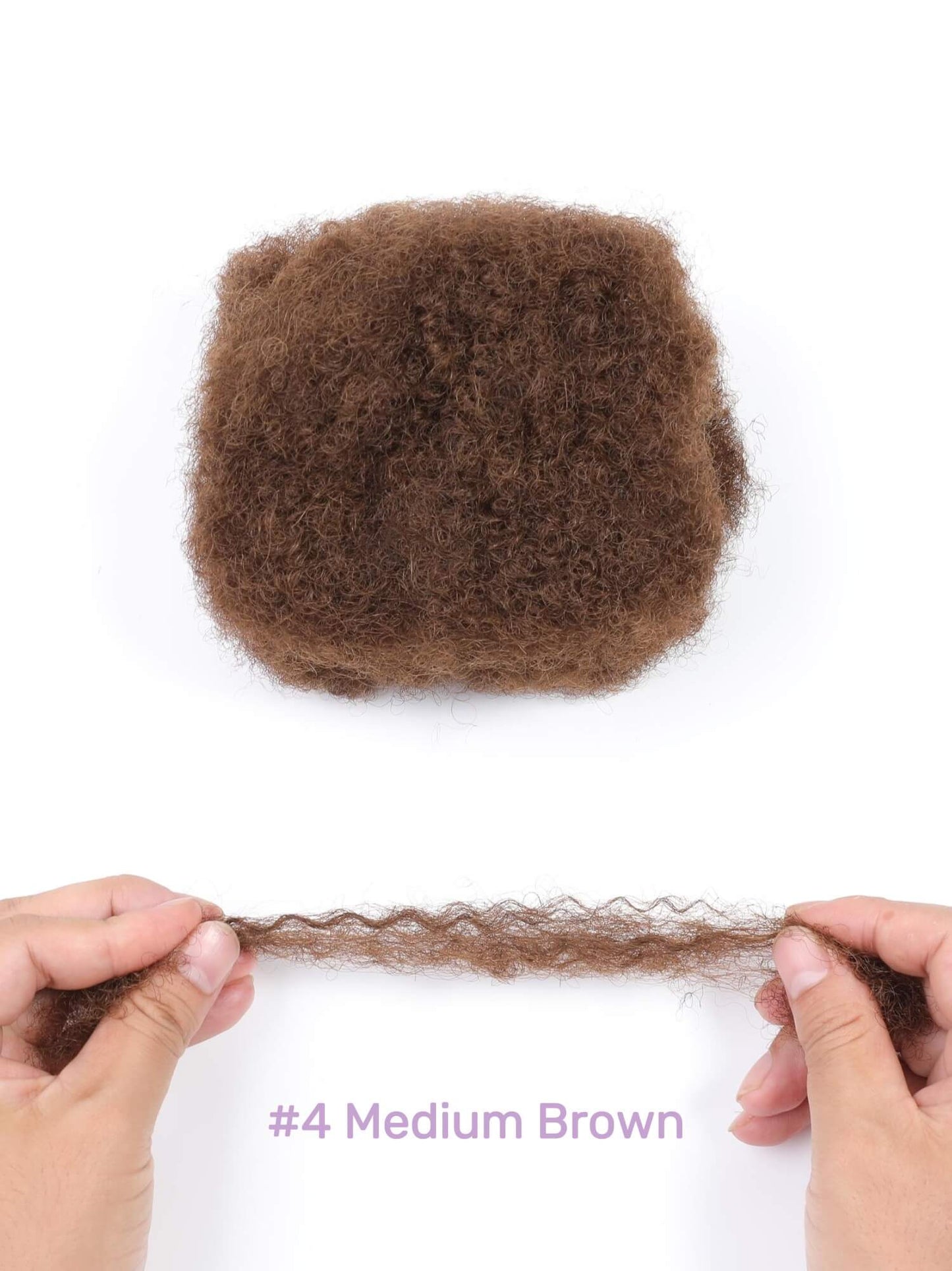 afro kinky bulk hair medium brown