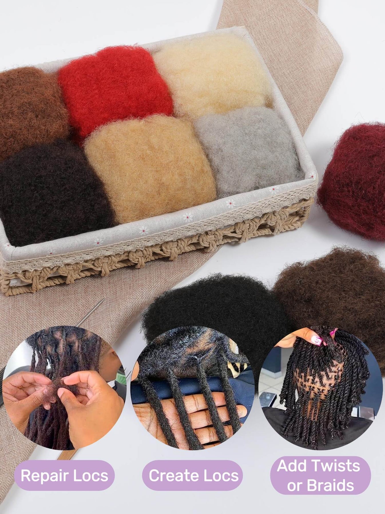 afro kinky bulk human hair