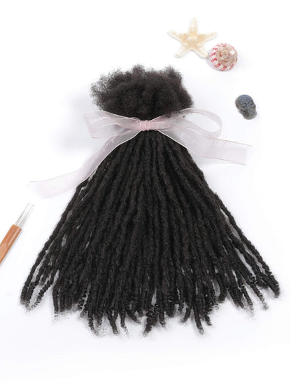 anwi textured human hair loc extensions curly ends