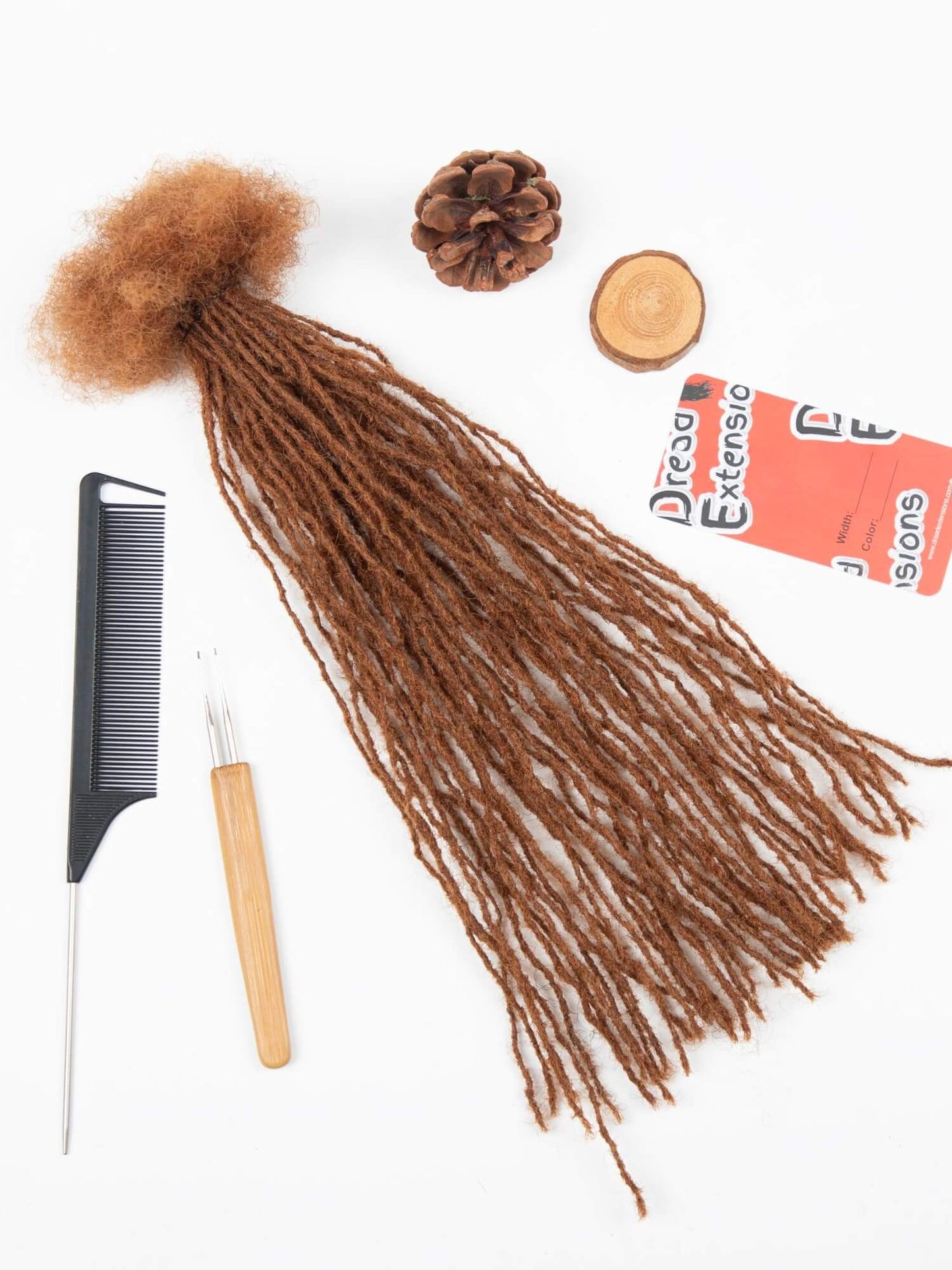 carmel brown 0.1cm sisterloc extensions human hair 1