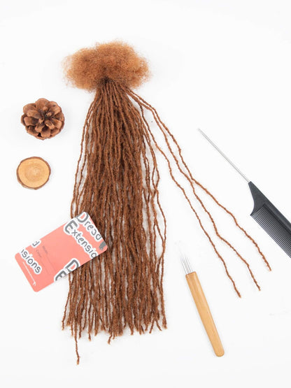 carmel brown 0.1cm sisterloc extensions human hair 2