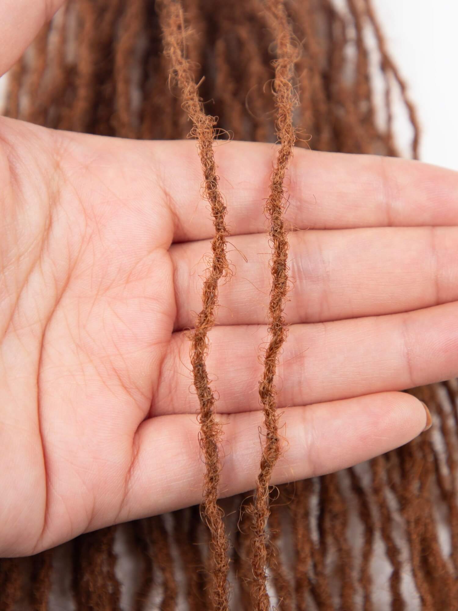 carmel brown 0.1cm sisterloc extensions human hair 3