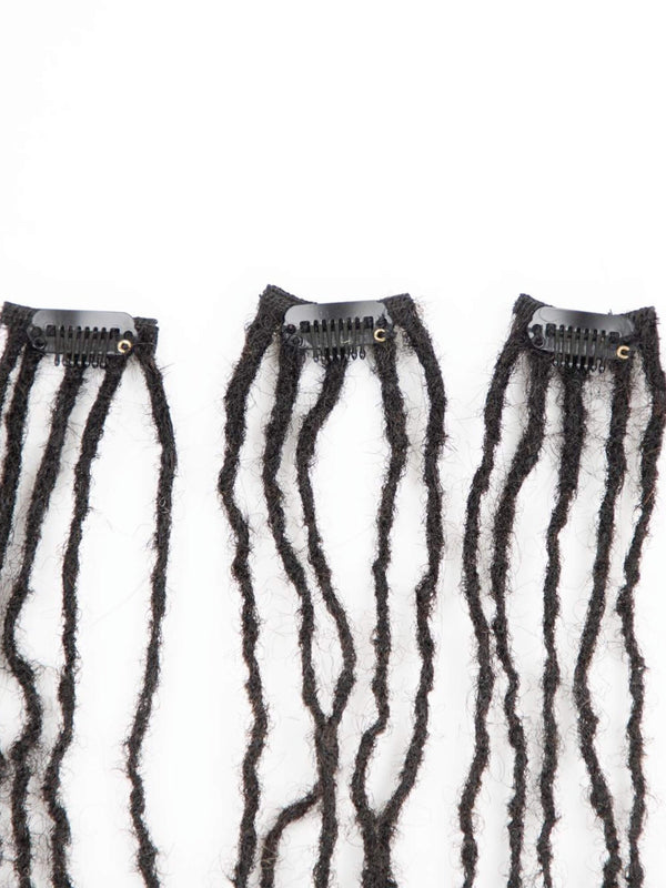 Clip-In Human Hair Locs Extensions 0.2cm Sisterlocks, Customizable – D.E
