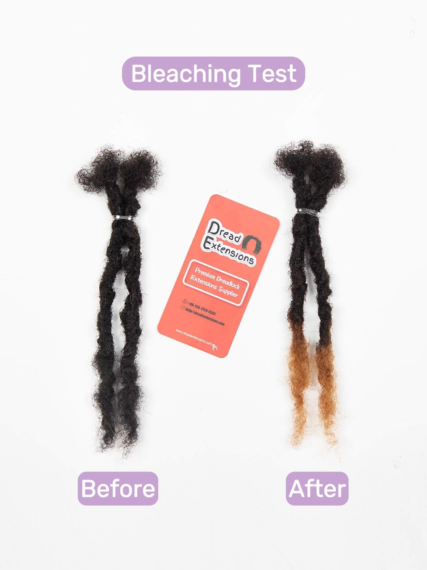 coil tips locs bleaching test