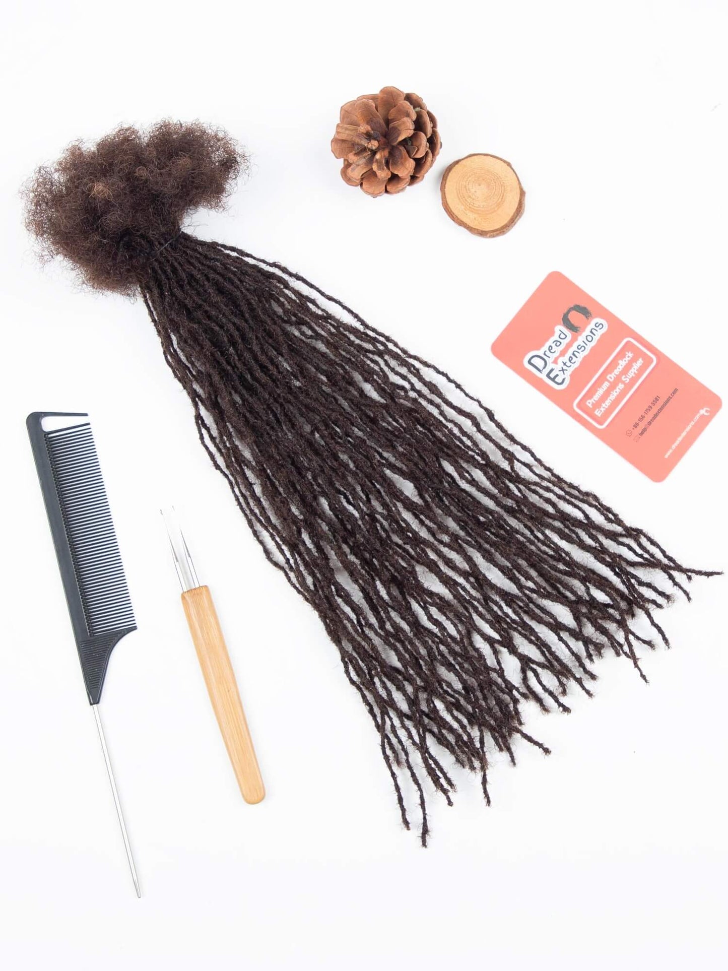 dark brown 0.1cm sisterloc extensions human hair 1