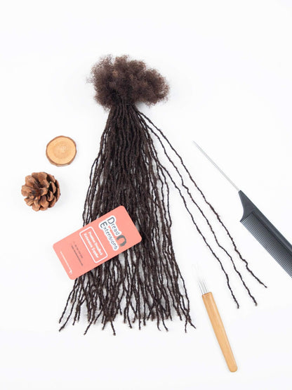 dark brown 0.1cm sisterloc extensions human hair 2