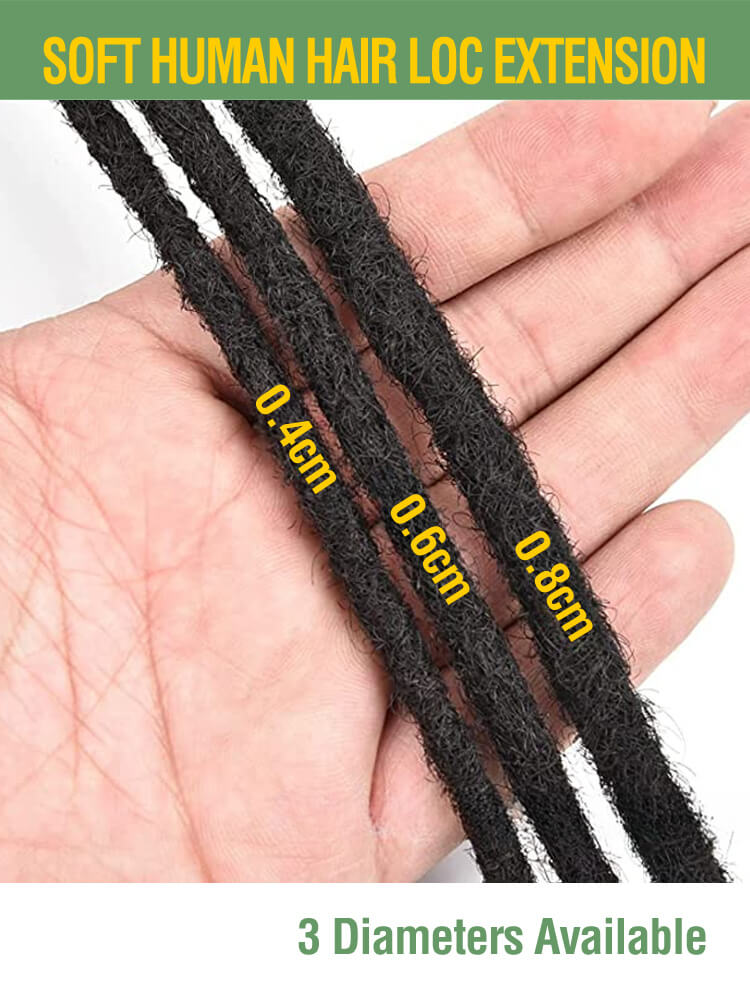 Pencil Size Human Hair Loc Extensions