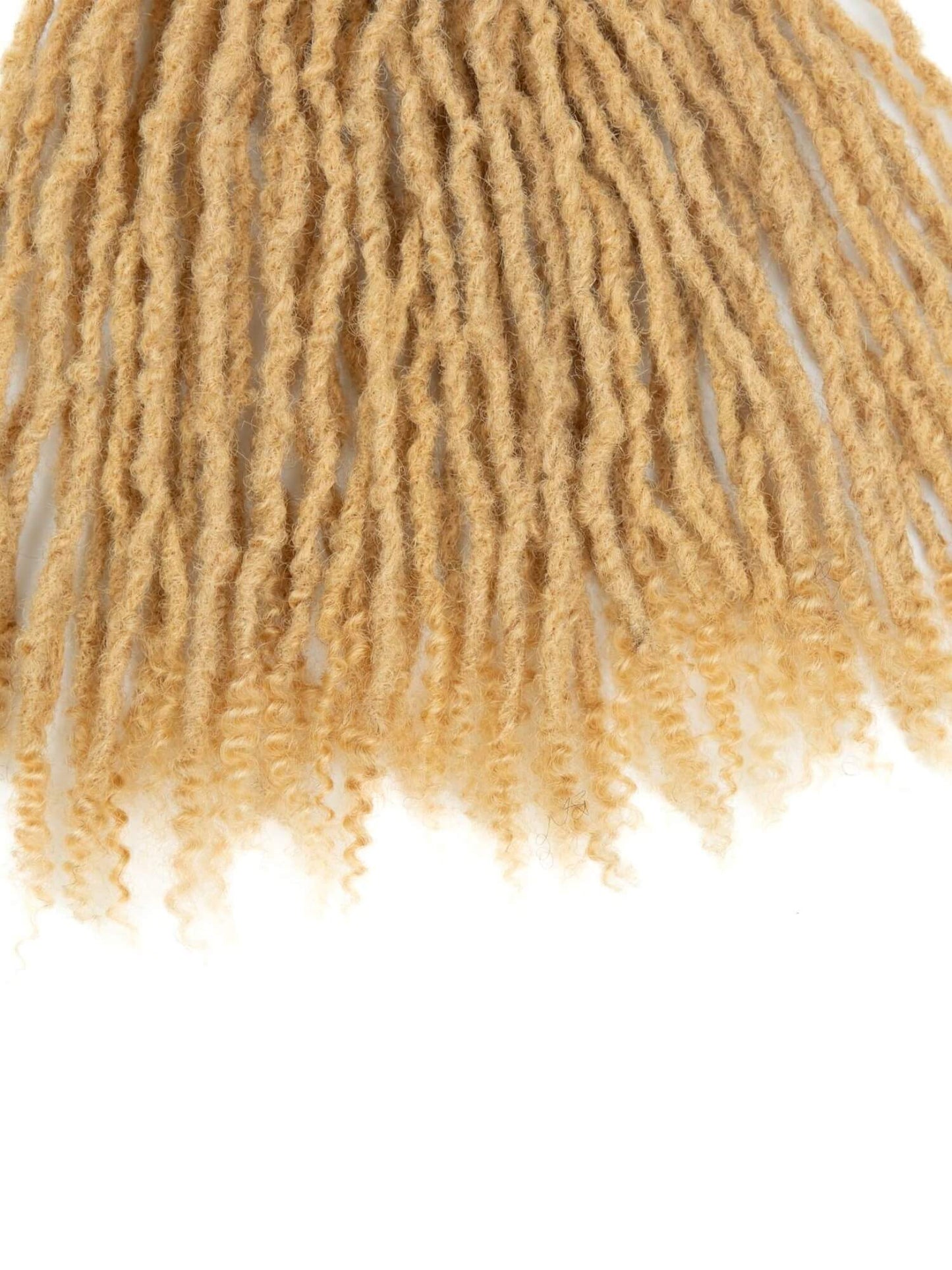 honey blonde anwi texutred loc extensions human hair with curly ends 2