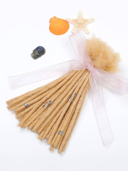 honey blonde color human loc extensions