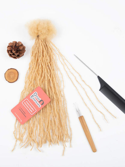 honey blonde 0.1cm sisterloc extensions human hair 2