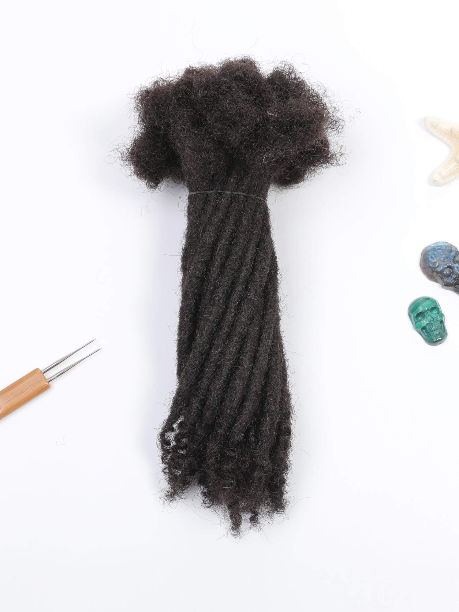 human hair loc extensions curly ends