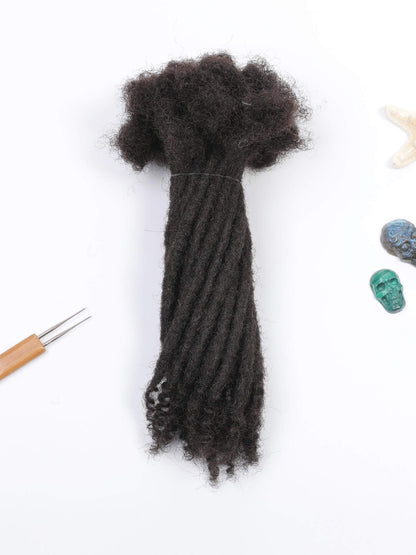 human hair loc extensions curly ends