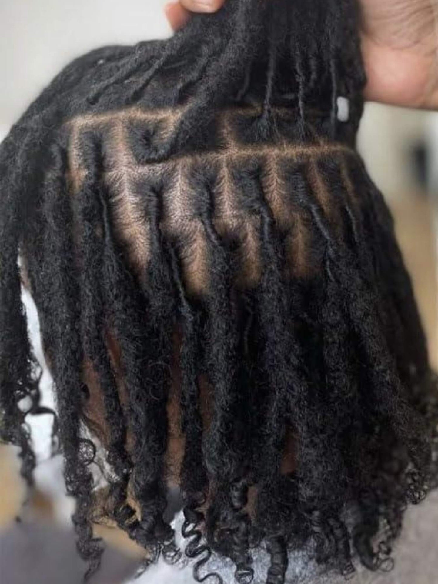 human hair locs with curly ends models