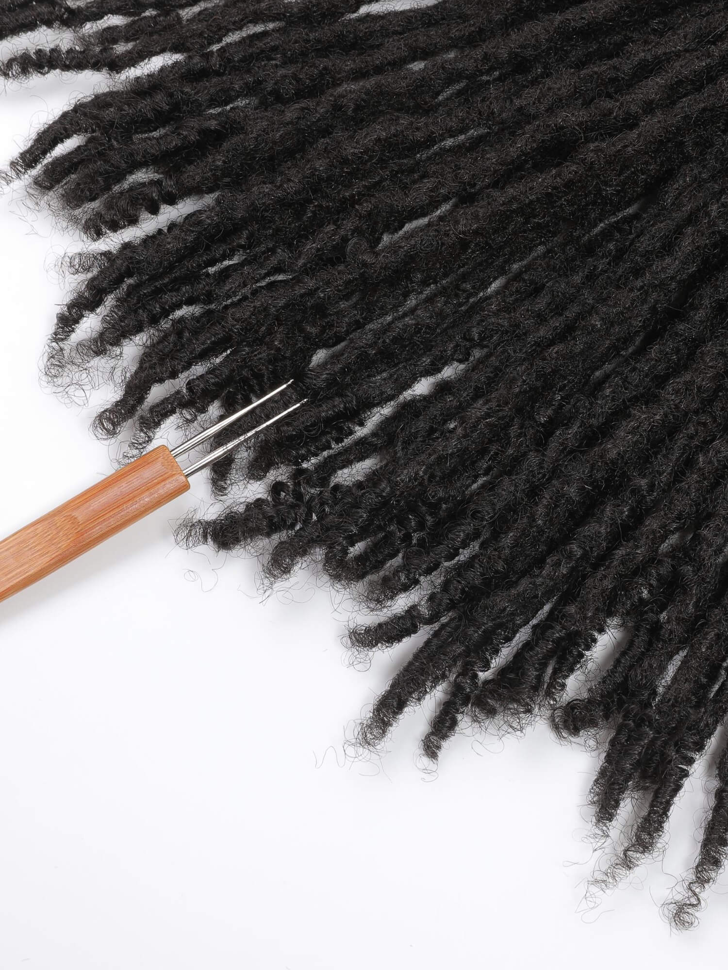 human hair locs with curly tips