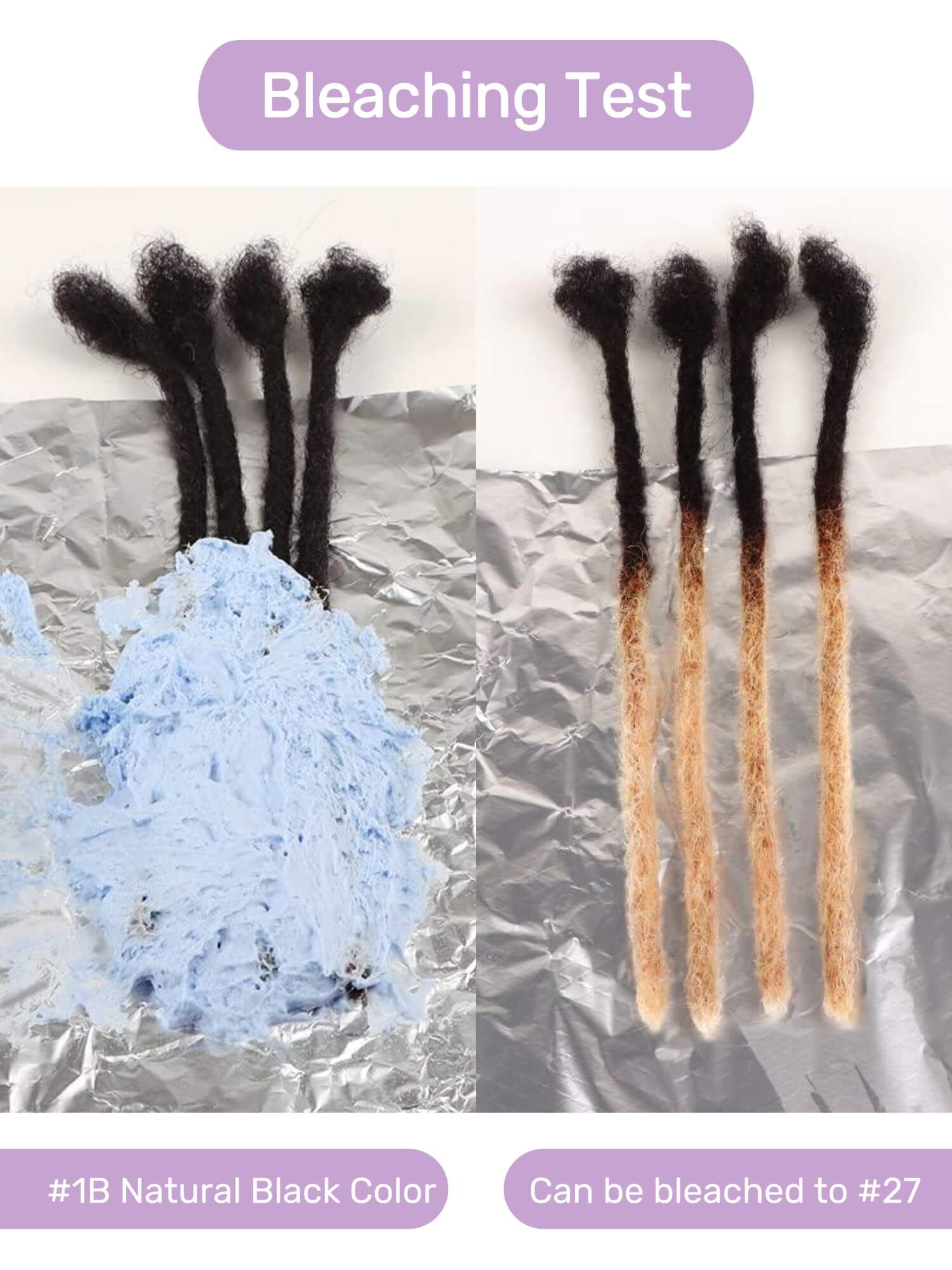 130 Locs Bundle of Standard Human Loc Extensions Permanent Dreadlocks – D.E